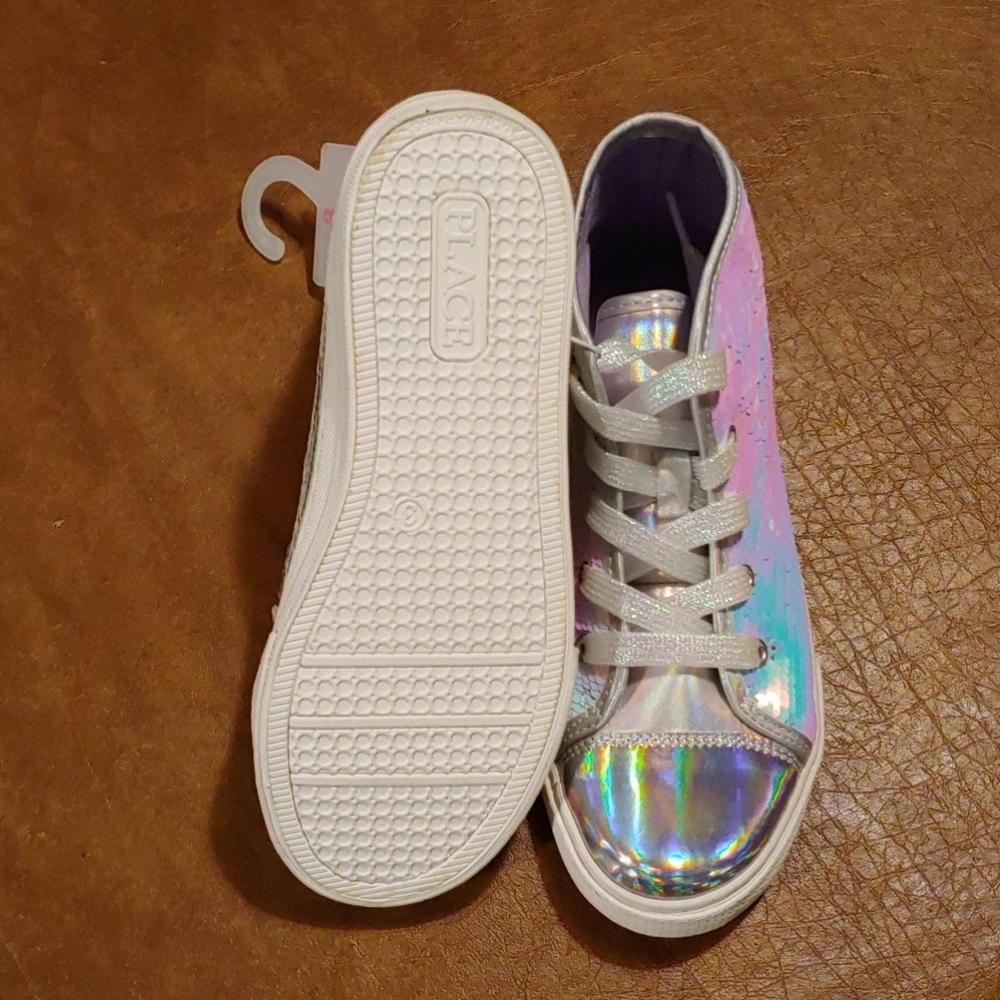 NWT Children's Place High Tops flip sequins size 3 - Picture 2 of 6